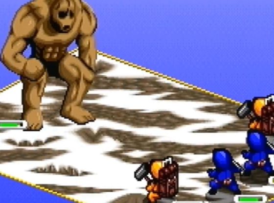 Ice Climbers Fighting Golem