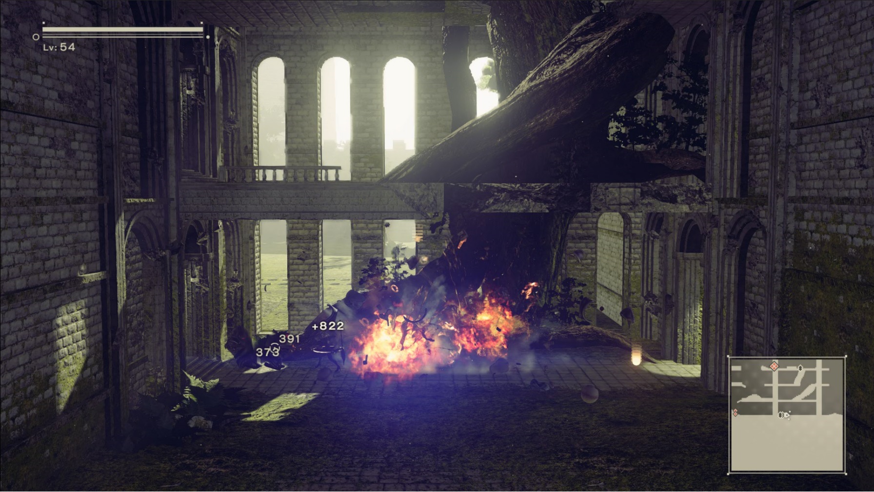 Robot Exploding in 2D Gameplay